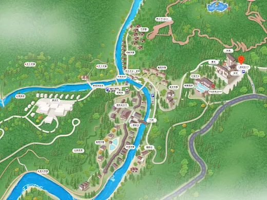 平武结合景区手绘地图智慧导览和720全景技术，可以让景区更加“动”起来，为游客提供更加身临其境的导览体验。
